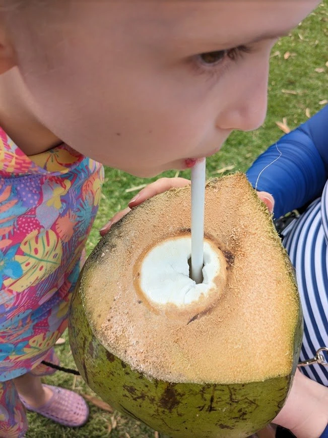 Guest at Tsue's Farm on Oahu's North Shore
